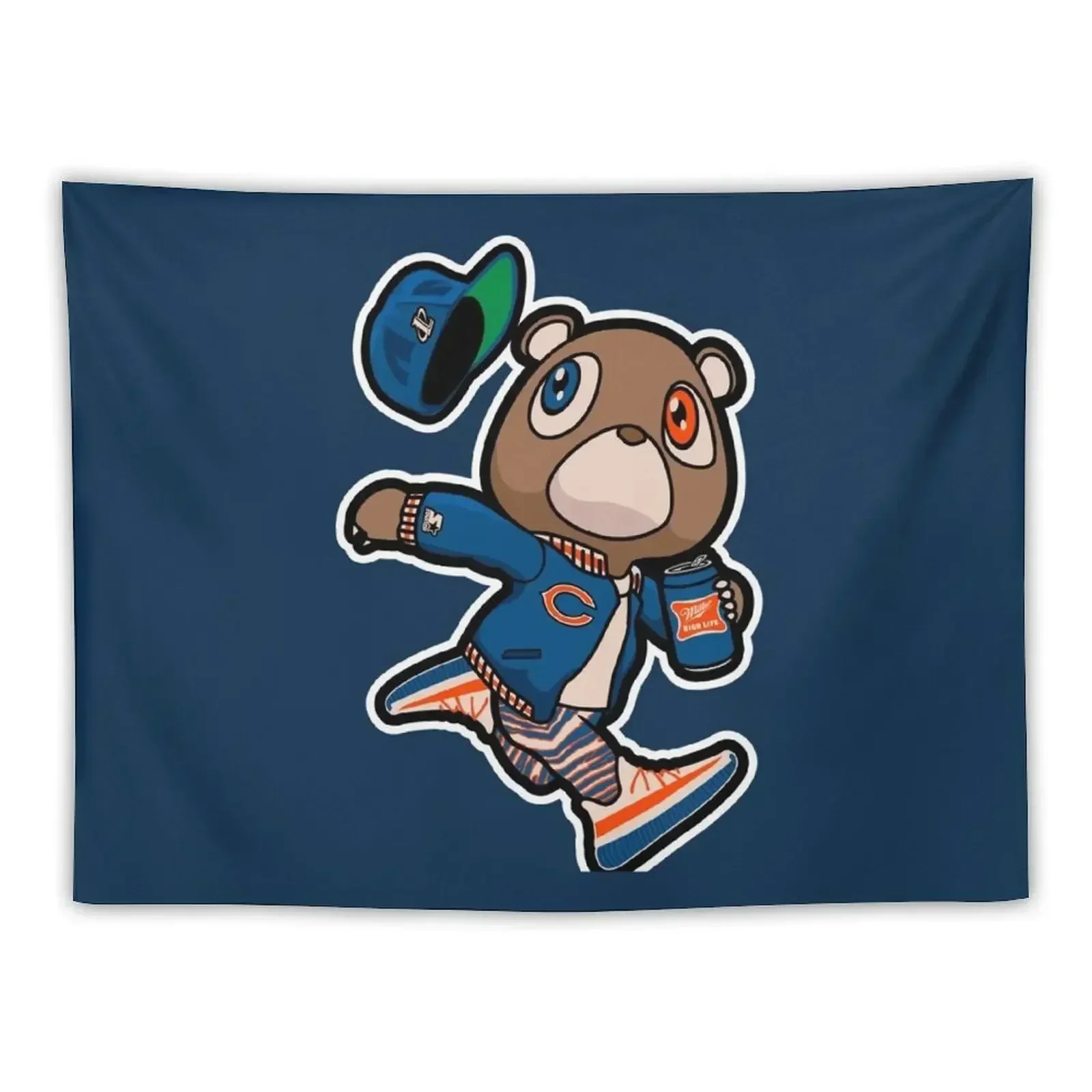 

Kanye West Dropout Bear Chicago Vintage Graduation Tapestry Carpet Wall Things To Decorate The Room Tapestry