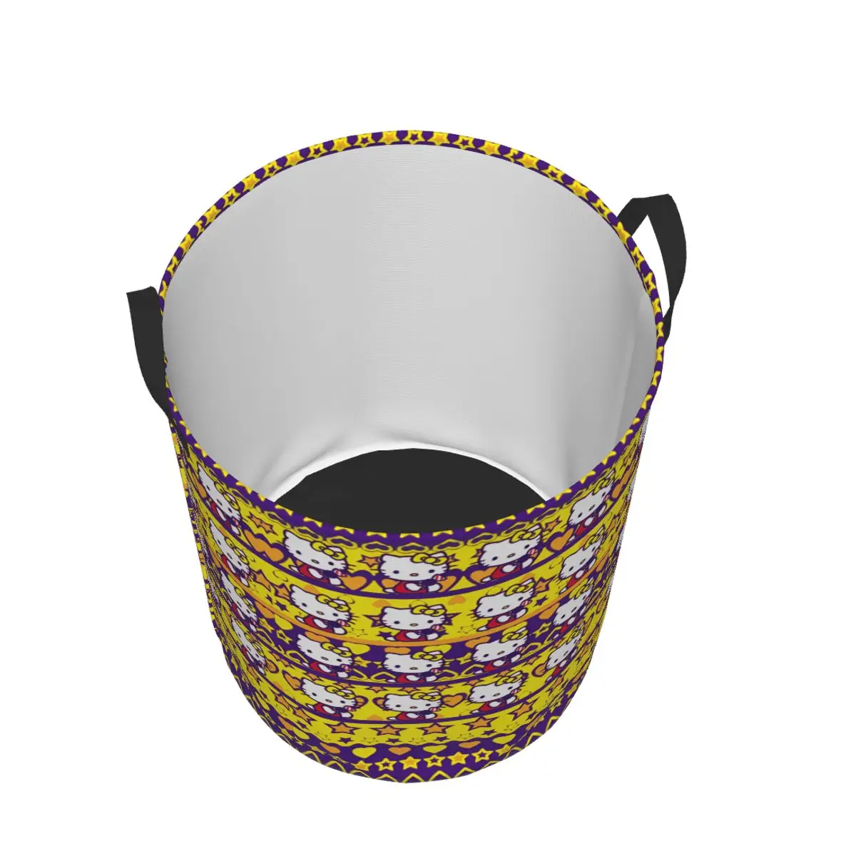 Custom Kitties Kitten Laundry Hamper Large Storage Basket Cat Cartoon Girls Boys Toy Organizer view 3