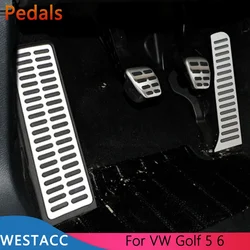 Car Pedals Cover for VW Golft 5 6 Tiguan Touran for Skoda Octavia A5 LHD Stainless Steel Accelerator Gas Brake Clutch Rest Pedal