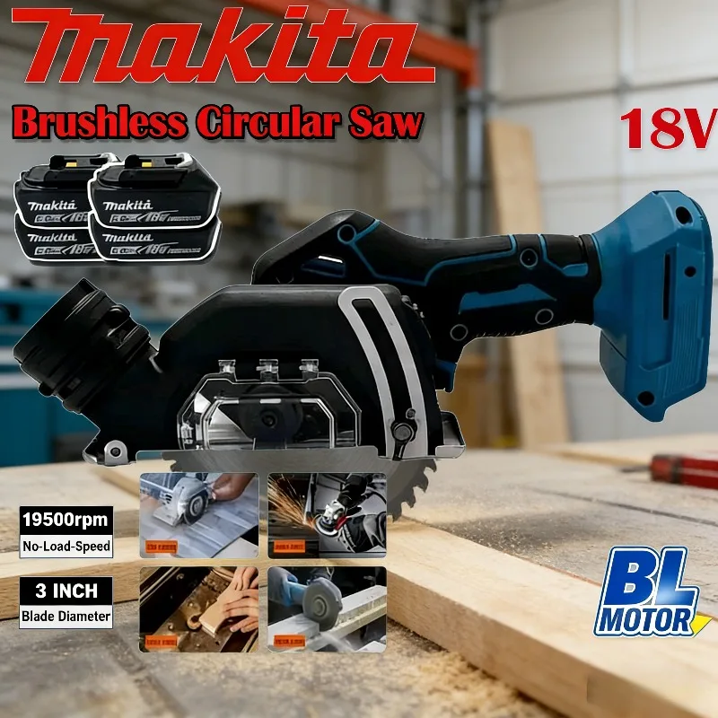 

Makita Electric 19500RPM 3 Inch Cordless Angle Grinder Cut Off Tool Tile Cutter for Wood Tile Plastic Tool For Makita Battery