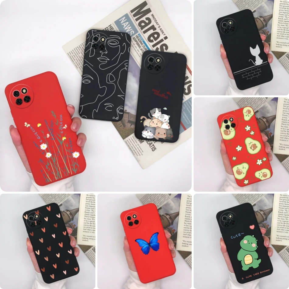 For ITEL S23 Plus 4G Phone Case Butterfly Love Heart Soft Matte Silicone Shockproof Back Cover itel S 23 S23+ Bumper Funda Coque