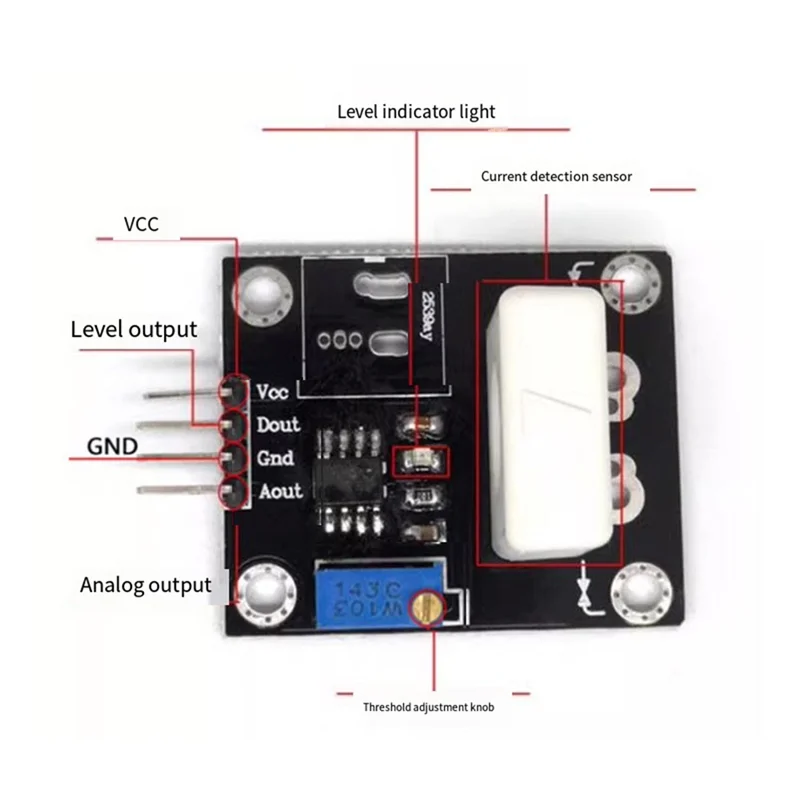 FUFU Hall Current Sensor 3-5V Adjustable DC100A 70A 35A Short-Circuit Overcurrent Protection Module WCS1800