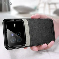 DECLAREYAO Original Slim Leather Hard Coque For VIVO X200 Pro Mini X100 Ultra X100S X90 Pro Plus X80 X70 X60 X50 X30 Case Cover
