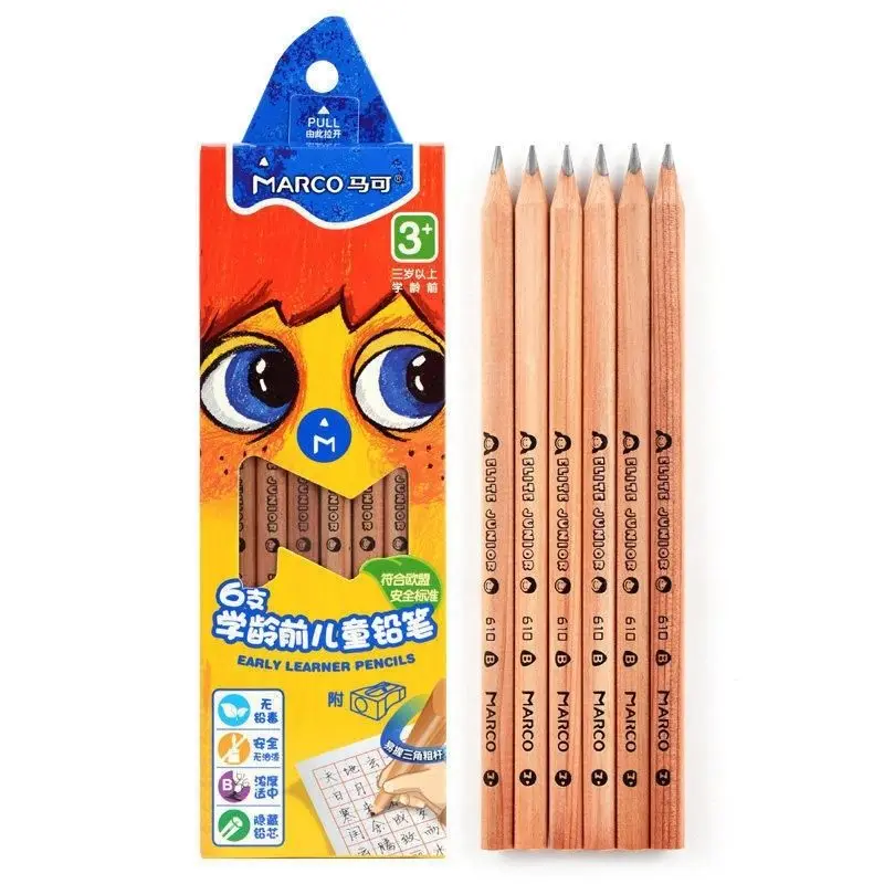 

Marco 610 for preschool children thick rod triangle rod pencil writing correction grip log free of lead poisoning