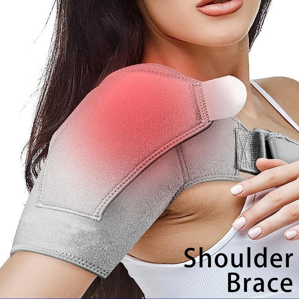 Shoulder Brace Adjustable Compression Arm Sling Unisex Injury Relief Support Fits Left Right Shoulder for Men Women Recovery