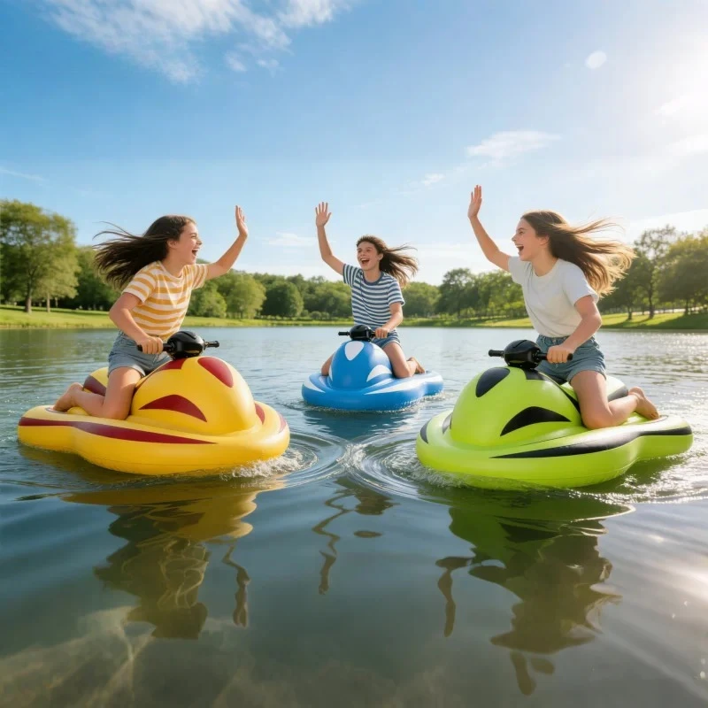 Elektrischer aufblasbarer Jetski mit elektrischem Antrieb, sicheres Wasserspielzeug für Kinder und Erwachsene, aufblasbares Wasserfahrzeug für See- und Poolspaß