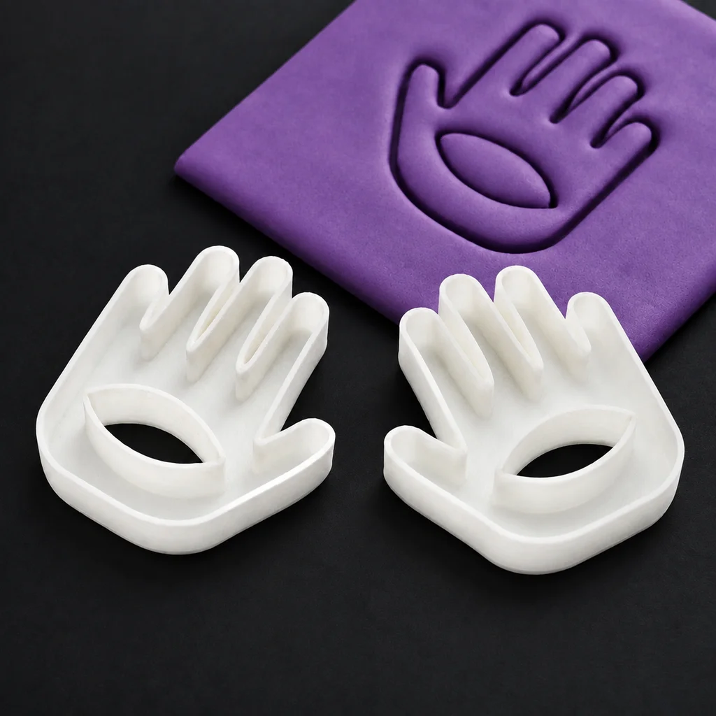 2PCS Earring Making Set Creative Soft Pottery Polymer Clay Cutters Palm Eyes DIY Crafts Necklaces Pendant Jewelry Cutting Molds