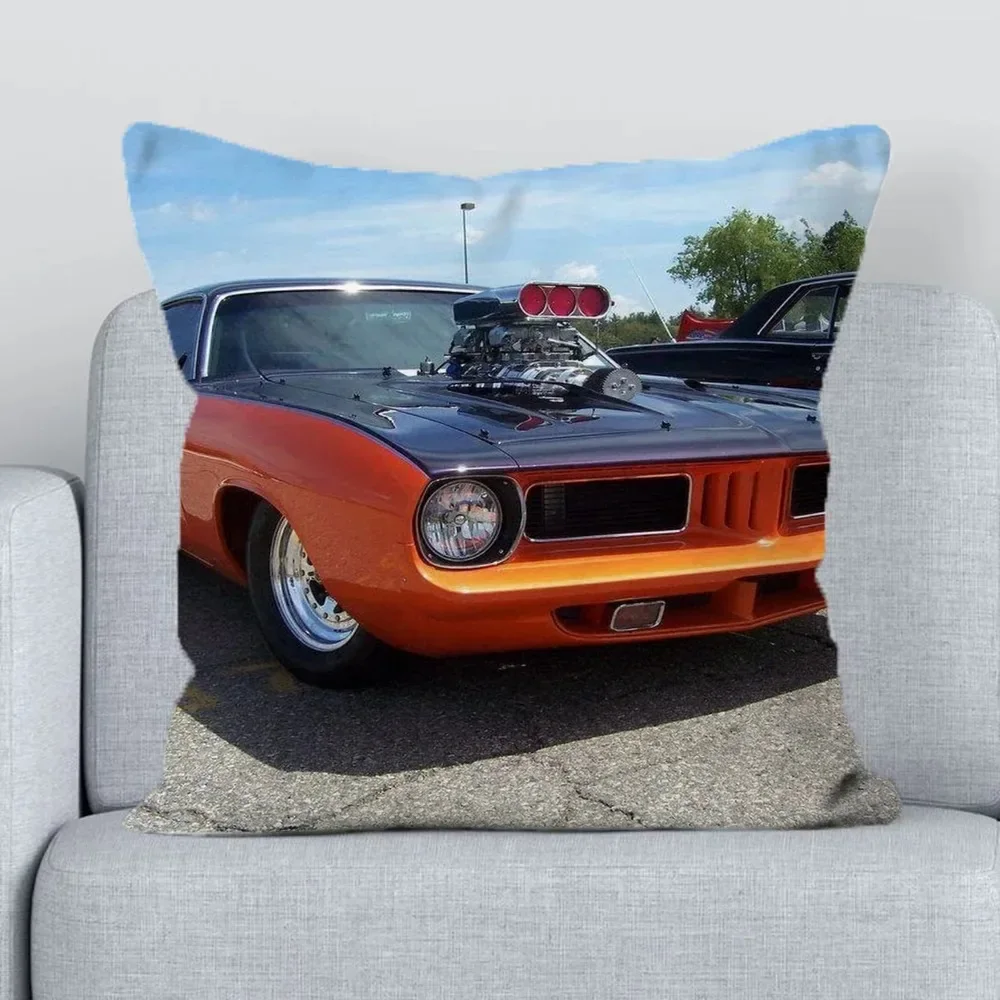 Office Home Decor American Muscle Car Printed Pillow Cover Seat Cushion Cover