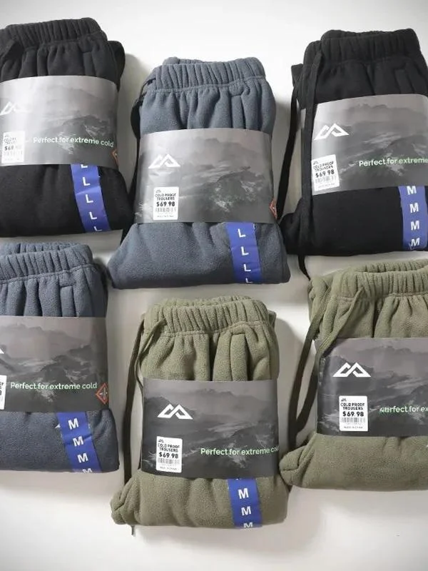 Thickened Fleece Winter Men's Sweatpants New Zealand High End Walking Warmstove Cuffed Pants Fashionable Urban Style Long Tro...