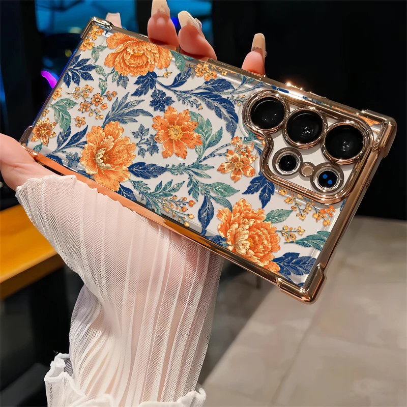 Soft TPU Phone Case For Samsung Galaxy A52S A52 A32 A12 A22 A31 A21S A50 A51 A30 A20 A10S Anti Scratch Floral Pattern Cover Capa