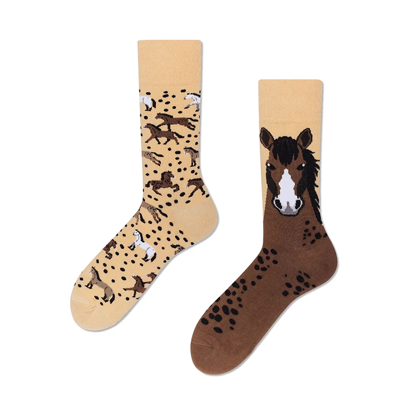 4 paare/satz Neuheit lustige Cartoon Tiere ab Trend Crew Socken niedlichen Unisex Frauen Männer Harajuku Baumwolle schicke bunte Socken Geschenke