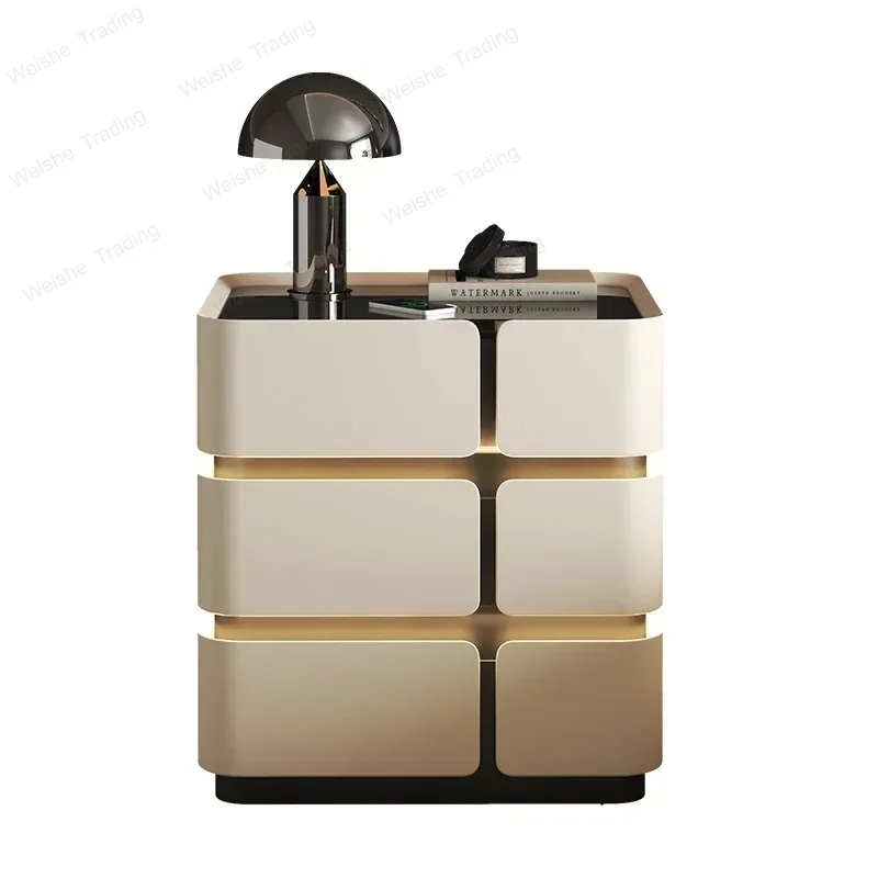 Nordic Simple Nightstand Luxury Modern Elegant Chic Trendy Daily Household Decor Table  Bedroom Furniture