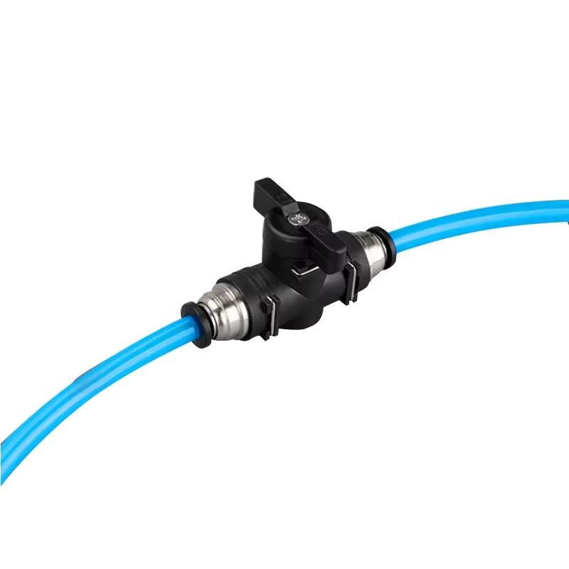 Pnuematic Pipe Hose Connector BUC Series 4mm 6mm 8mm 10mm Quick Intervention Vavle Air Pipe Manual Switch Hand Valves