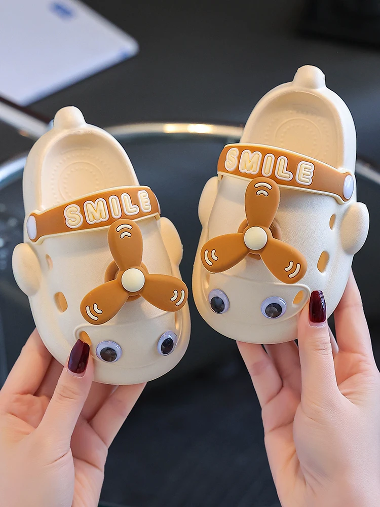 

Boys' Garden Sandals Shoes Summer Cartoon Cute Airplane Indoor Headband External Wearing Infant Girls' Shower Slippers