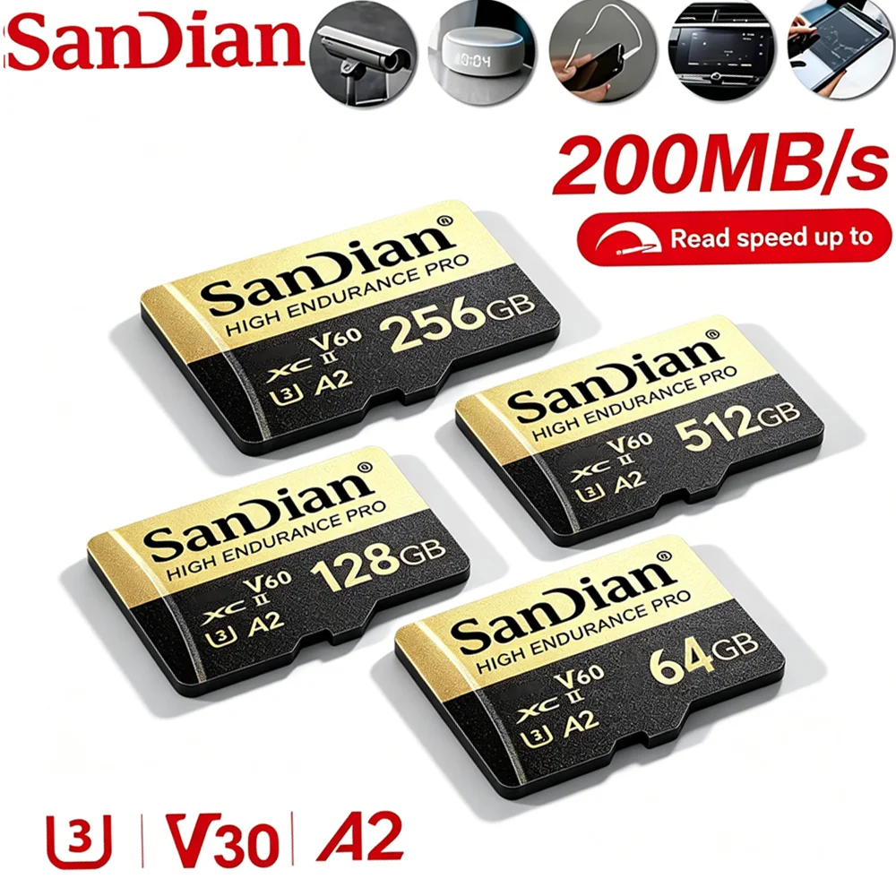 SD Card 64GB 128GB 512GB Micro TF SD Memory Class 10 UHS-I U3 V30 for Steam Deck Game Storage Hot Sale High Capacity