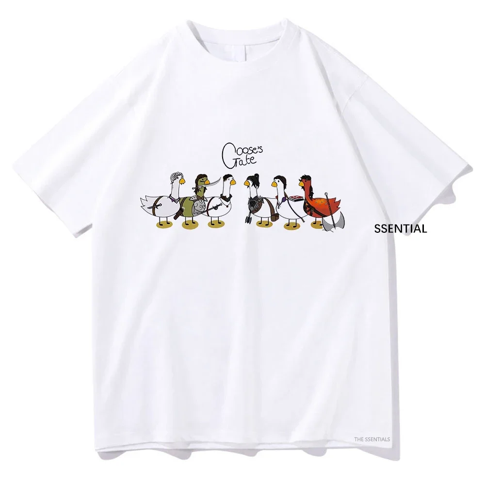 Goose Astarion T Shirt Cartoon Goostarion Tops Funny Men/Women Aesthetic T-Shirt Unisex High Quality Cotton Tees Kawaii Shirts