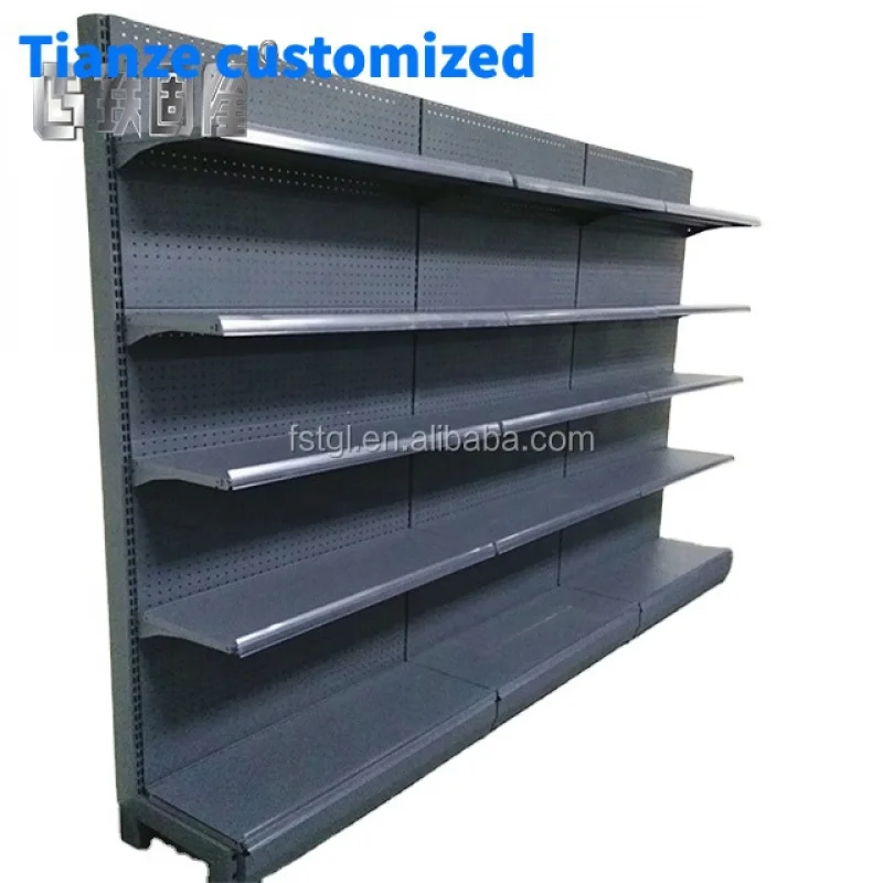 

[Customized]Customized Color Grocery Store Shelving Metallic Shop Retail Display Stand Racks Boutique Supermarket, Convenience S