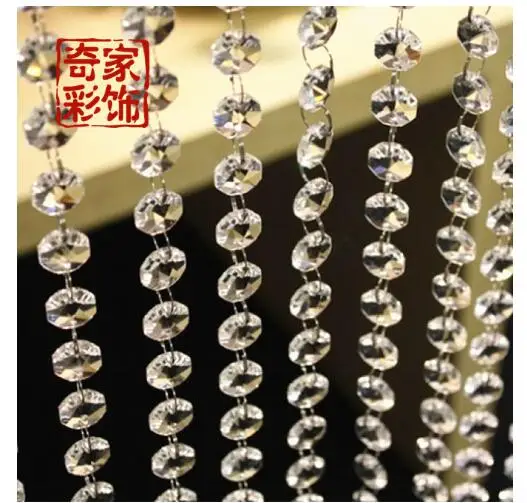 1PC 3.3FT(1Meter) Beaded Curtains Acrylic Crystal Beaded Door Curtain Hanging Bead Curtains Wedding Party Festive Supplies Decor