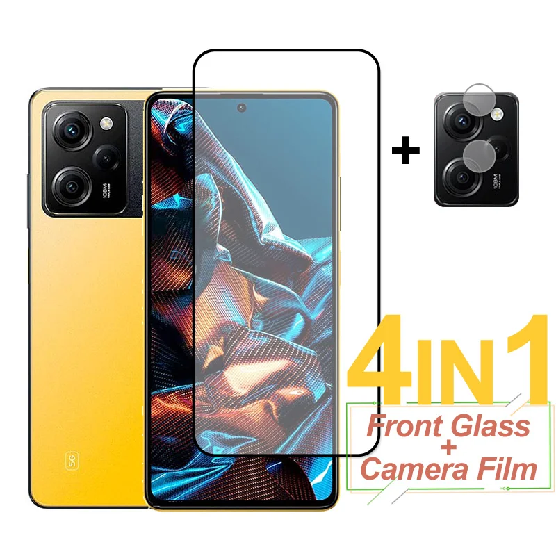 

Full Cover Screen Protector For Xiaomi Poco X5 Pro Tempered Glass Protective Camera Lens Film For Poco X5 Pro 5G M5S M4 F4 GT X4