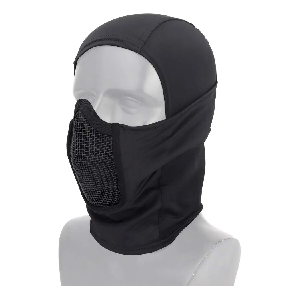 Newest Tactical Full Face Mask Balaclava Cap Motorcycle Army Airsoft Paintball Headgear Metal Mesh Hunting Protective Mask