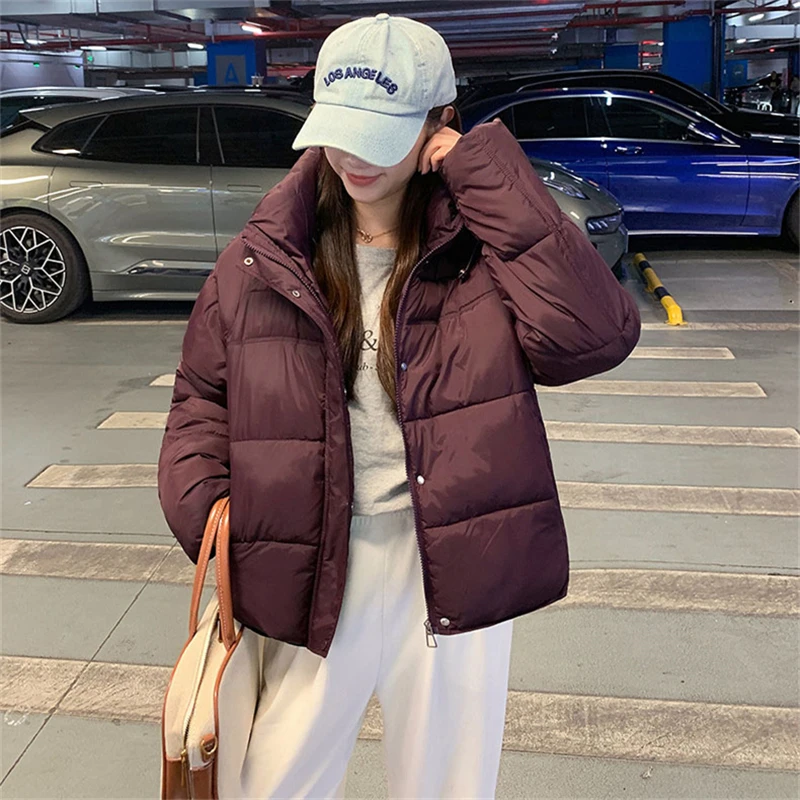 

Хлопковая куртка, женская короткая стильная куртка 2022, осень/зима, новая пуховая хлопковая куртка, корейское издание, свободное толстое пальто с капюшоном, модный тренд