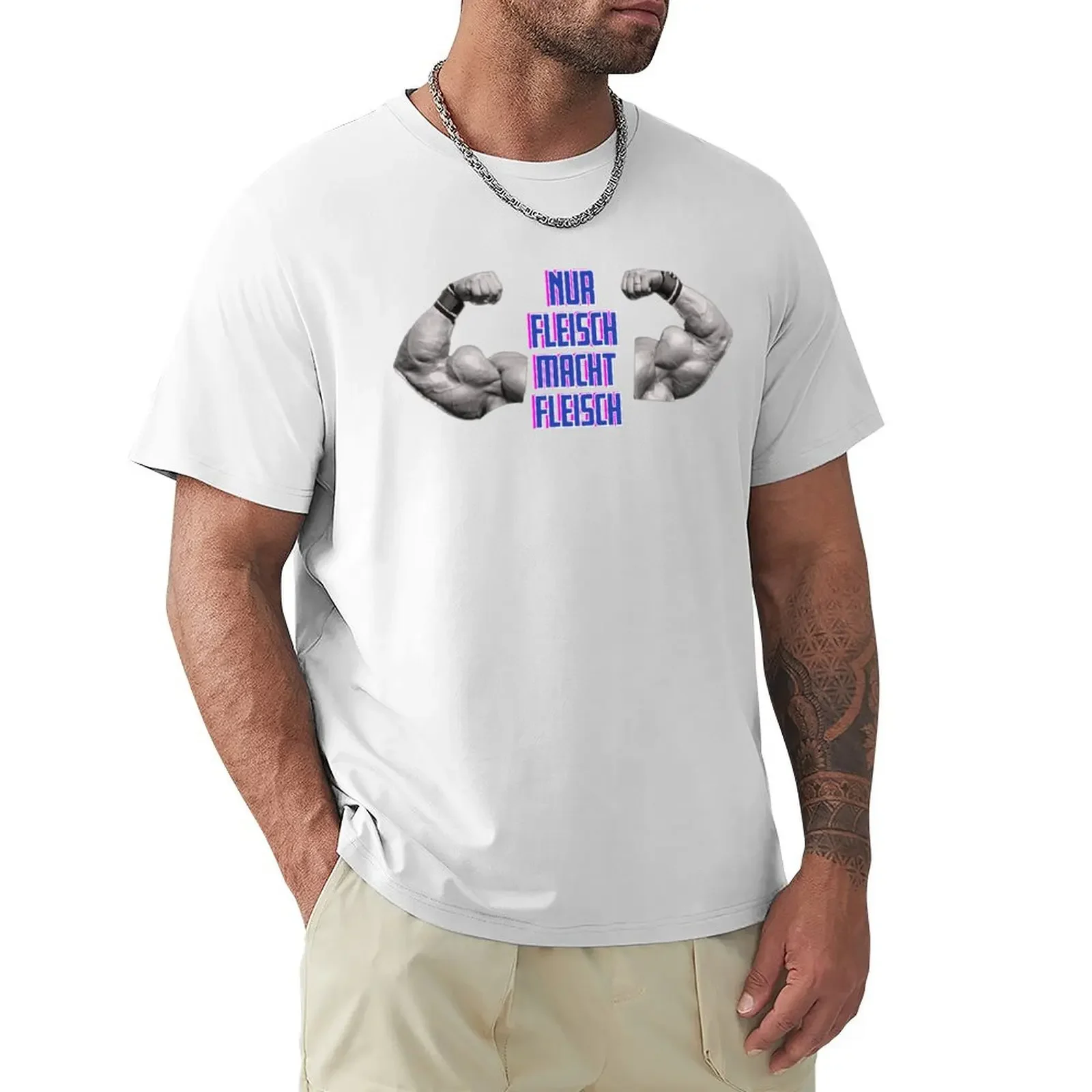 Only meat makes meat - Markus Rühl upper part saying/quote T-shirt customs summer top clothes for men