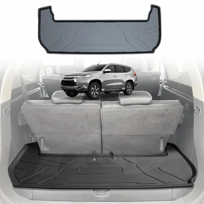 for Mitsubishi Pajero Shogun Montero Sport KR 2016~2023 2022 Car Rear Trunk Mat Waterproof Protective Liner Trunk Floor Tray Mat