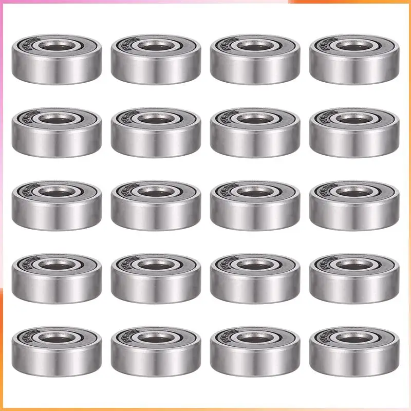 

A93Z 20 Pack 608-2RS Ball Bearing - Double Rubber Sealed Miniature Deep Groove Ball Bearings For Skateboards, Inline Skates, Sco