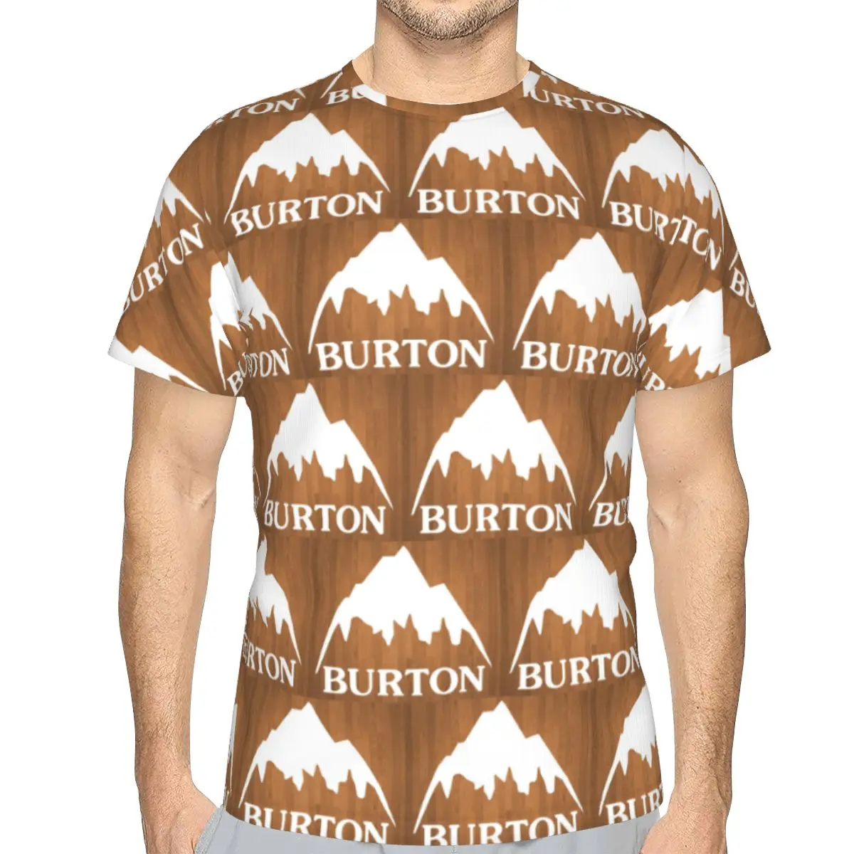 100% Cotton Burton Snowboard Sportive T-Shirt Men's Classic T Shirt Men Round Neck Summer Shirts Tops