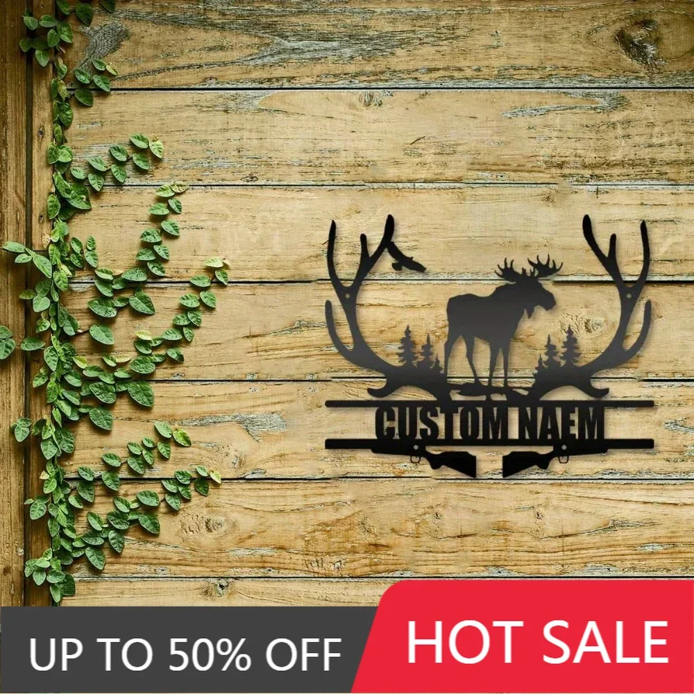 

Iron Art Decorative Painting Distinctive Custom Majestic Moose Identity Metal Wall Sign, Hunting - Themed Decor, Perfect Gift fo