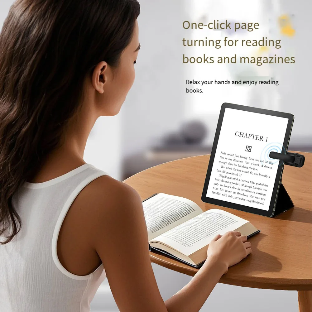 

Portable 2.4GHz Remote Page Clicker for Kindle Designed for Reading and Photo Capture Without Physical Interaction