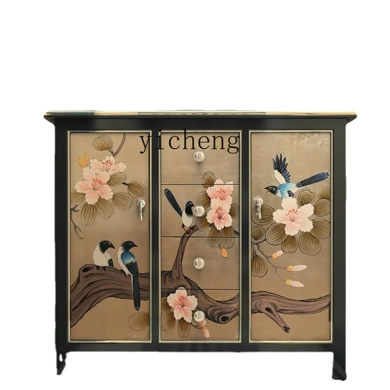 

XL Sideboard Cabinet Wall Cabinet Entrance Cabinet Locker Solid Wood Zen Dining Room Cabinet