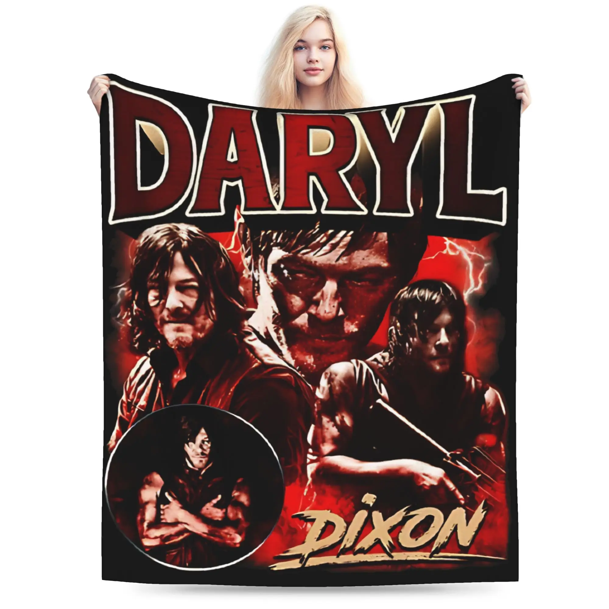 Daryl Dixon The Walking Dead Blanket Quality Warm Soft  Throw Blanket Winter Kids Home Decor Fashion Bedspread