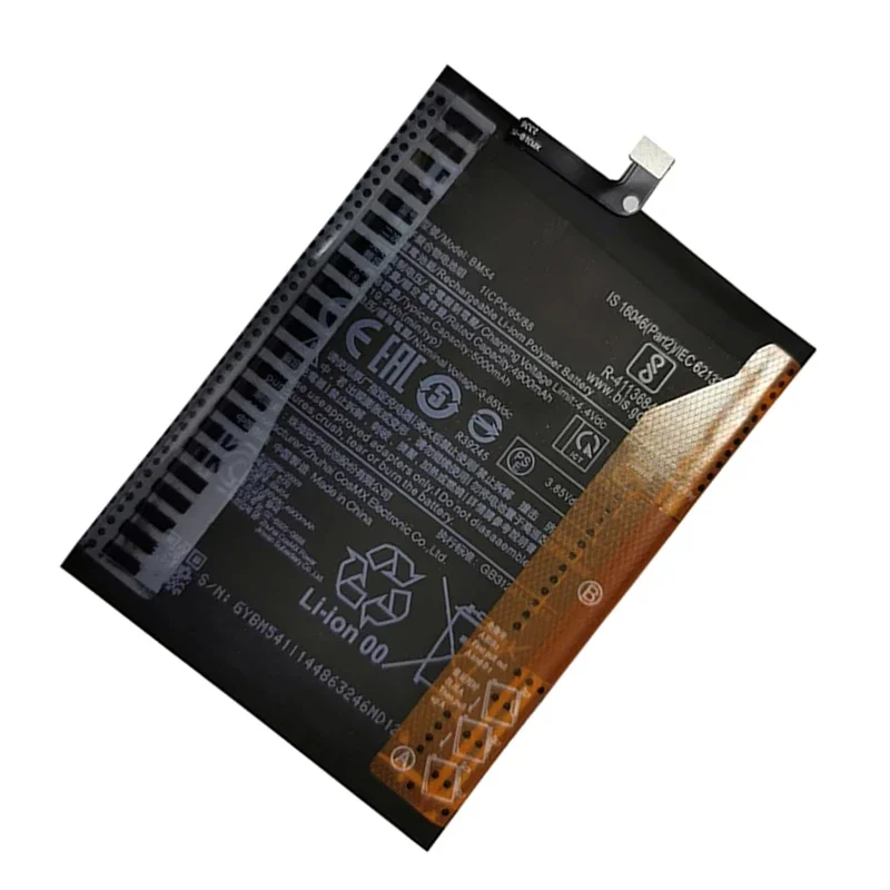 100% original hochwertige 5000mah bm54 batterie für xiaomi redmi note 9 5g/note 9t mtk 800u batterien bateria schneller versand