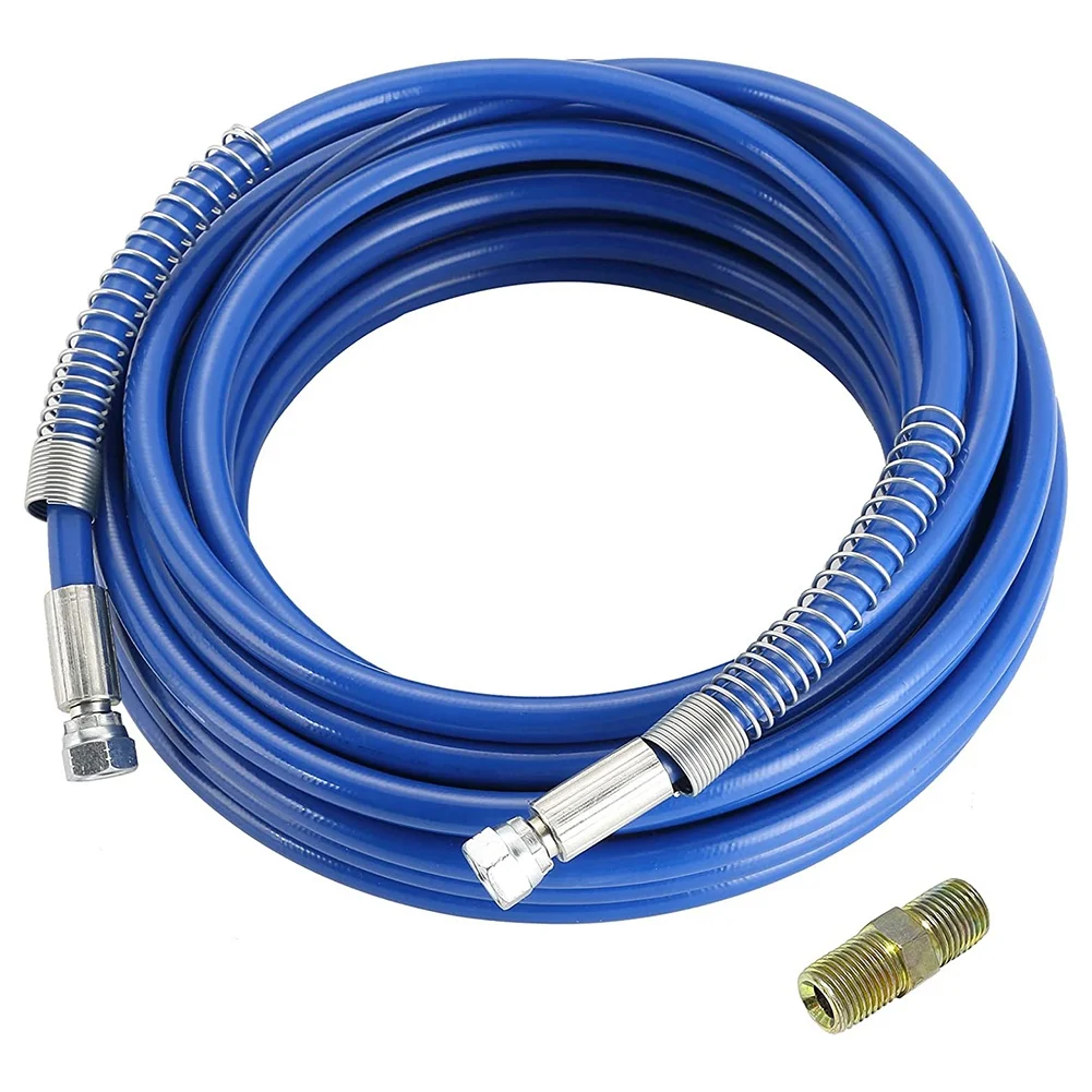 ABZV-1/4Inch Airless Paint Spray Hose High Pressure Universal Paint Sprayer Flexible Fiber Tube 3300 PSI (25FT, Blue)