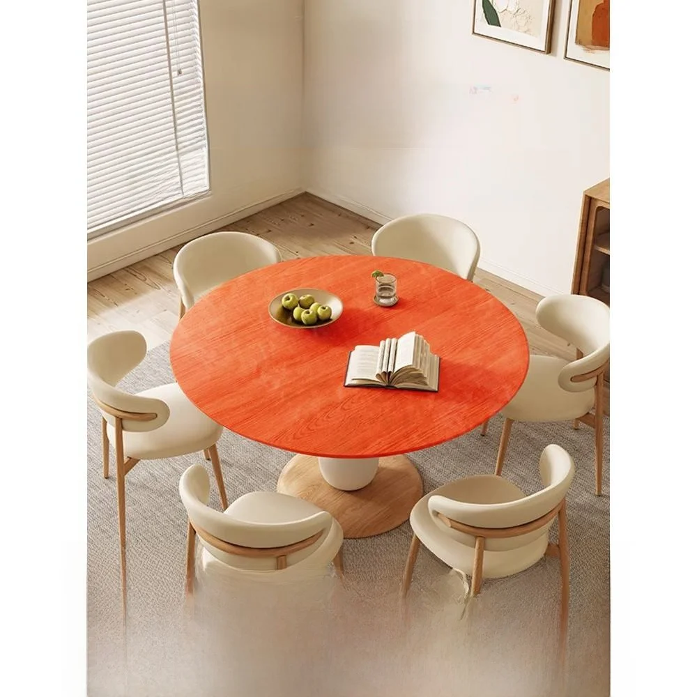 

Disposable Thiened Sed Tablecloth Red Elastic round for Home Use Waterproof Oilproof Moistureproof for Banquet Wedding