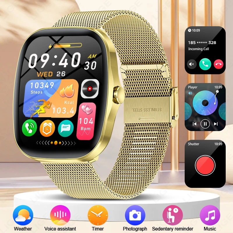 

LIGE Смарт-часы 1,83 дюйма Разрешение 240*284 Часы Мониторинг сна Смарт-часы с пульсометром Умные спортивные напоминания о отслеживании IP68