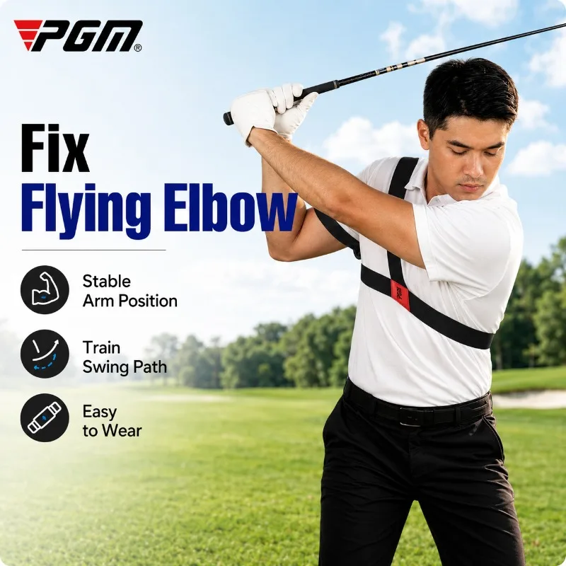 PGM Golf Swing Trainer Strap Chicken Wing Corrector Elbow Position Arm Band Posture Practice Training Aid Men Women JZQ043