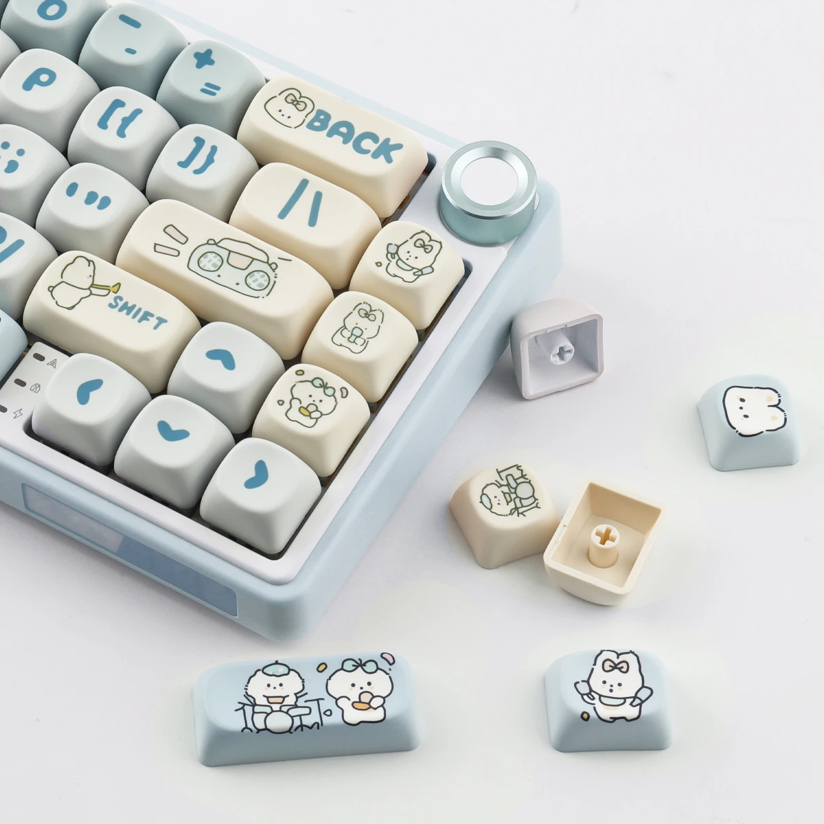 138 Keys artoon Cute Puppy Keycaps PBT Keycap MOA Profile Dye Sublimation For Mechanical Keyboard