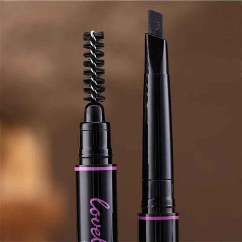 1 pz Matita per sopracciglia impermeabile Donna Lady Eye Brow Pen con pennello Strumenti cosmetici per trucco di bellezza 5 colori