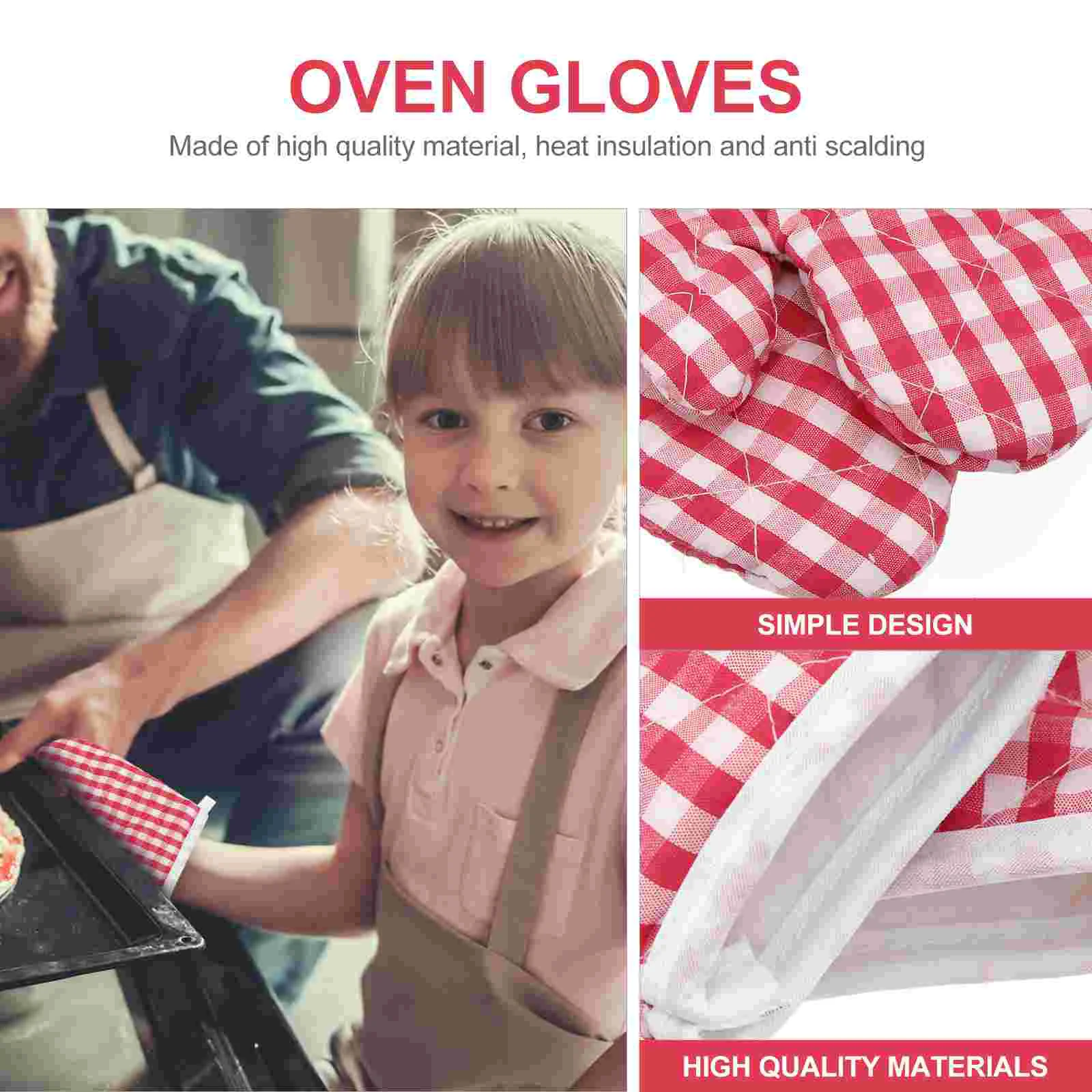 2 Pcs Oven Mitt Microwave Gloves Baking Aldut Toys Chef Hat Kitchen Men and Women Baby Mittens