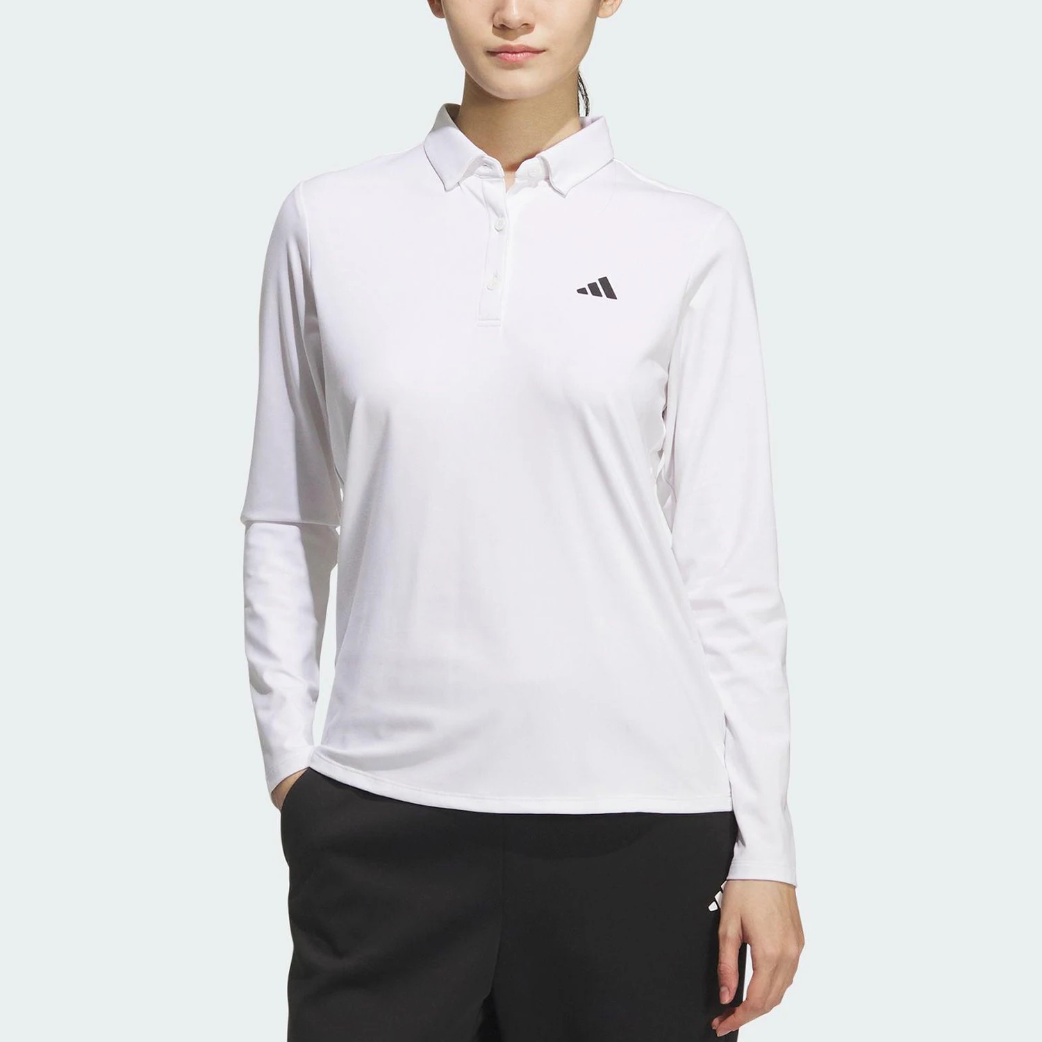 

Оригинальная женская рубашка-поло Adidas для гольфа с длинным рукавом JM3011