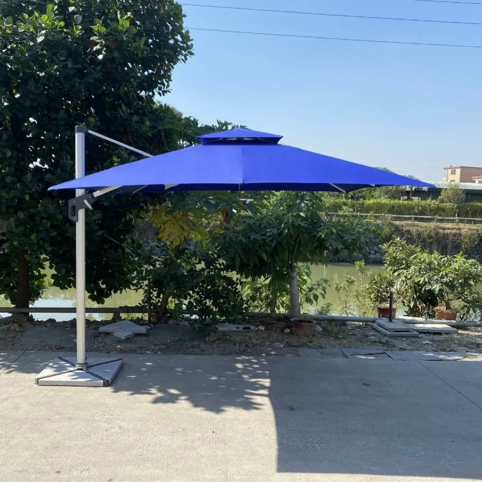 All-aluminum Oxide Large Roman Umbrella Outdoor Sunshade Sunscreen Umbrella Beach Leisure Umbrella Anti-ultraviolet Windproof Su