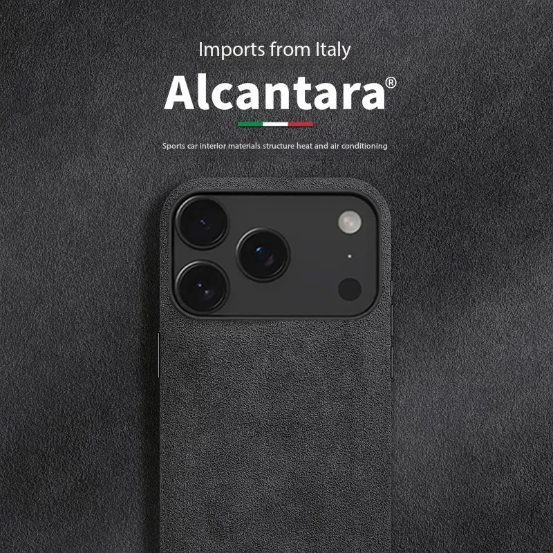 100% Italian Alcantara Magnetic Case for iPhone 17 Pro Max Air Luxury Magsafe Cover Leather Phone Cases for iPhone 17Pro 17Air - náhled 2