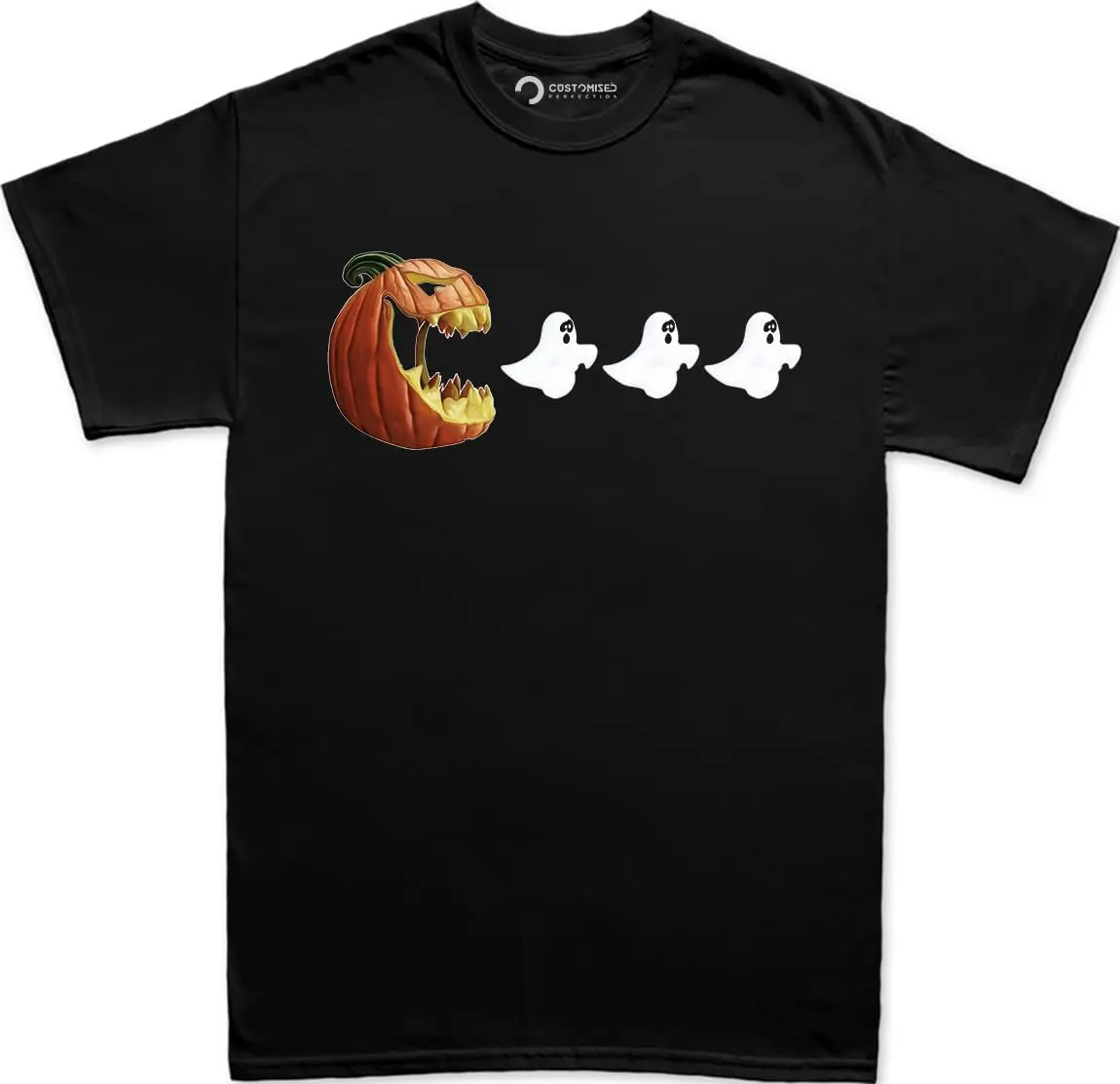 Pac Halloween Shirt - Pumpkin Tshirt for Men - Vintage Halloween Ghost Face Horror Costume - Jack O Lantern Shirt