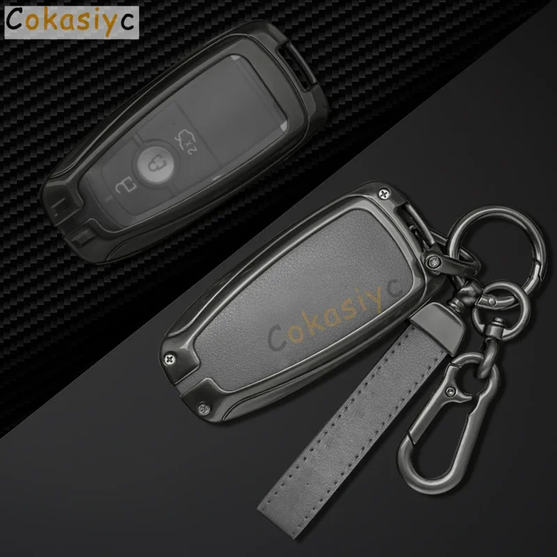 for Ford Fusion Explorer Edge EcoSport for Lincoln Mondeo MKC MKZ MKX for Ford Mustang T80 EC60 F10 Shelby Car Key Case Cover 