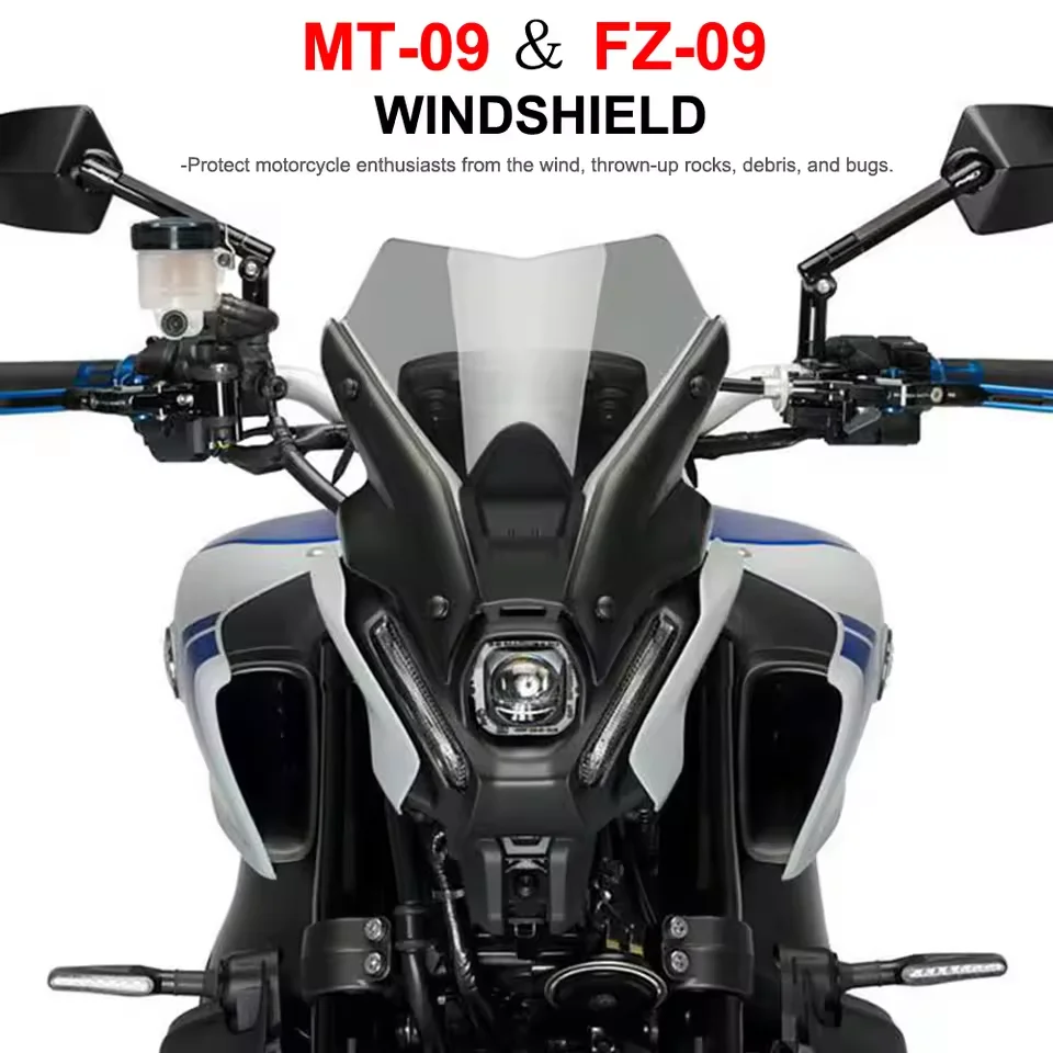 Motorcycle Parts Touring Sports WindScreen Windshield Visor Deflector For YAMAHA MT-09 2021 2022 2023 MT09 MT 09 FZ09 FZ-09 SP - Image 3