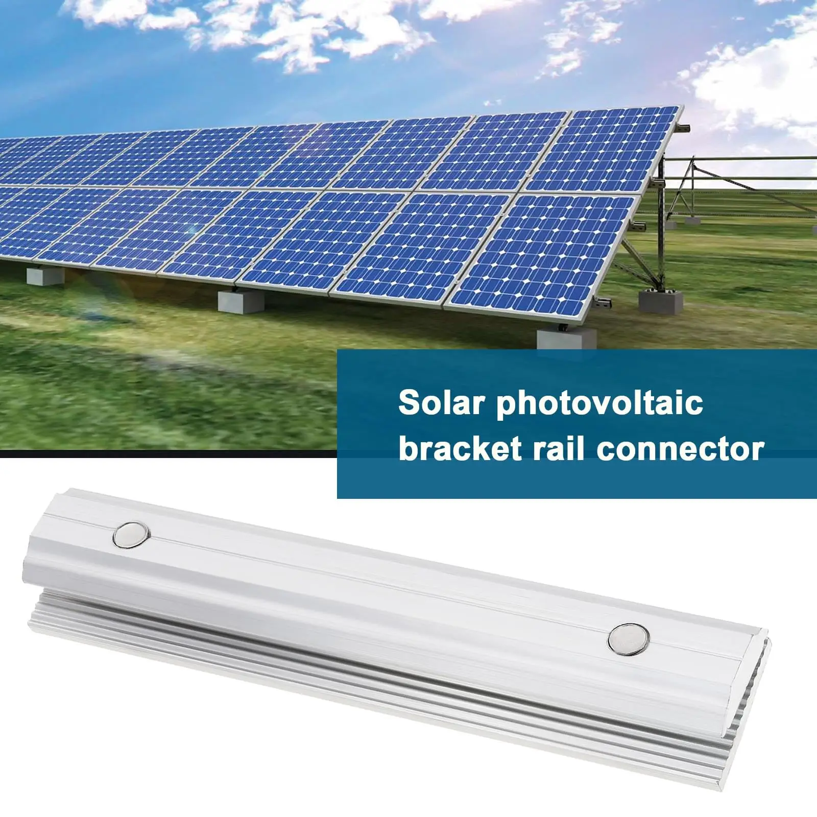 4Pcs Solar Panel Rail Profile Connector Aluminium Mounting Rail Connectors Solar Panel Mounting Accessories Solar Panel Kit