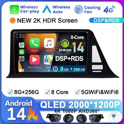 Android 14 per Toyota CHR C-HR 2016 2017 2018 2019 autoradio Wireless Carplay Navi GPS lettore Video multimediale Auto Stereo DVD