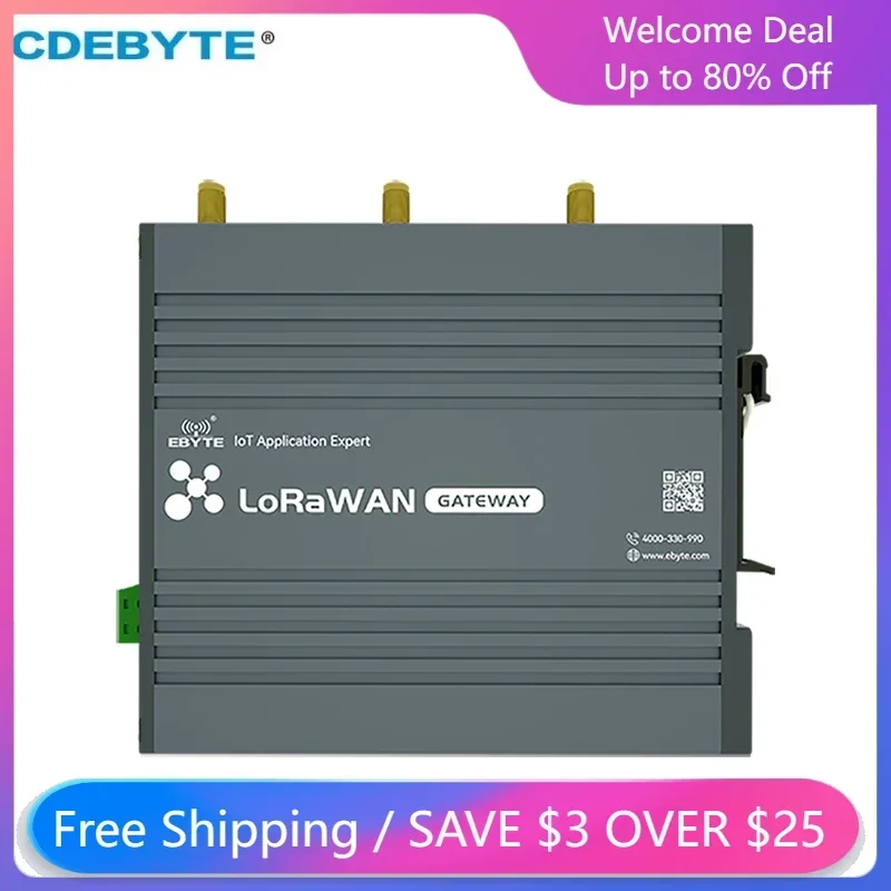 CDEBYTE 868MHz SX1302 LoRa Gateway High Speed 8 Channel 27dBm 3KM Half-duplex LoRaWAN Standard Protocol Gateway E870-L868LG12